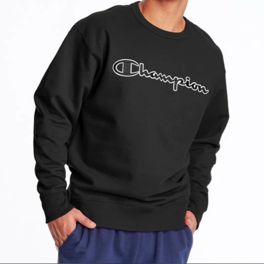 Champion black crew neck sweater